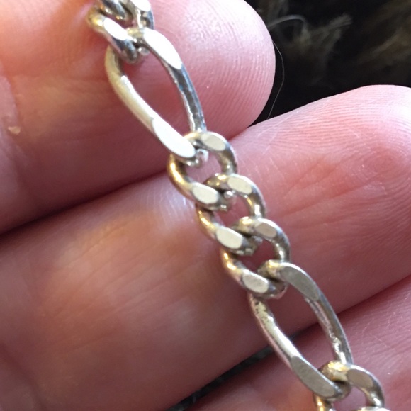 Silver tone figaro necklace and bracelet set - Picture 8 of 8